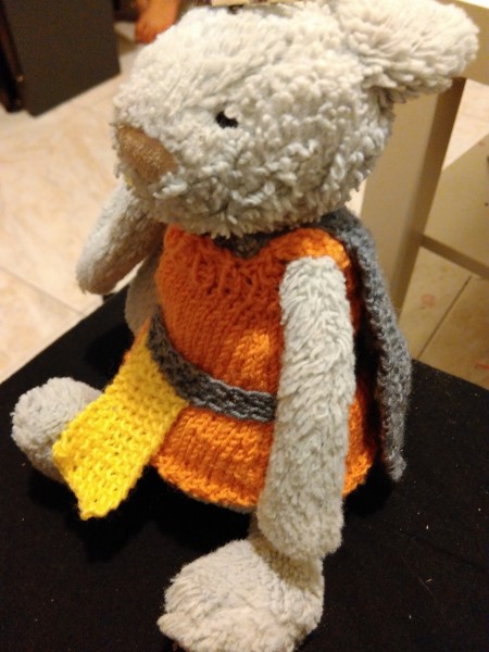 Knitted toy clothes